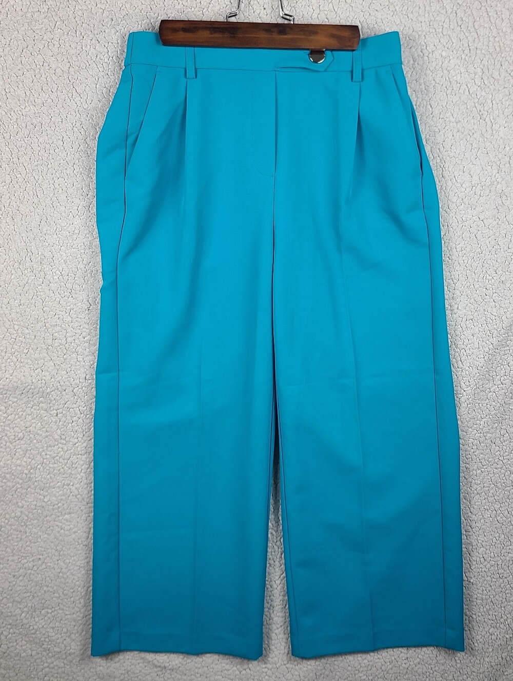 C by One Vibrant Teal Wide Leg Crop Pants Size XS Aquamarine Culottes